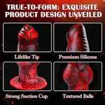 Thrusting Dildo Vibrator Sex Toys - 4In1 Huge Monster Dildo With 7 Modes For U And G-Spot, Thick Anal Dildos With Suction Cup, 8.8" Big Knot Fantasy Dildo Adult Sex Toys & Games For Women Men