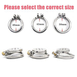 Sissy Chastity Stainless Steel Chastity Cage Flat Penis Cage With Silicone Urethral Sounds Catheter, Adult Sex Toy For Men Chastity Belt With Cock Ring (40Mm-Ring)