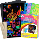 100PCS Rainbow Scratch Paper Art Supplies for Kids Arts and Crafts