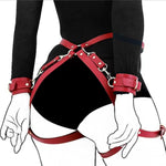 Sex Bondage Bdsm Toys Kit Restraints Set For Couple, Sex Things For Couples Kinky Sex Toy For Women With 2 Wrists Cuffs And Thigh Waist Straps, Sm Sex Straps (Red)