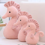 Stuffed Sea Horse Plush Animals Toys Seahorse Dolls Decorations Gifts For Kids Boys Girls 8.6 Inches (Pink)