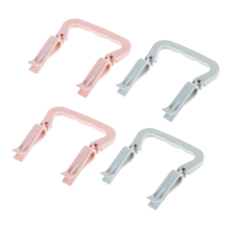 4 Pack Trash Can Clips With Handle Non-Slip Garbage Can Bags Edge Holder Pins Fo