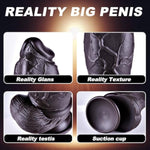 2.8 Inch Diameter Huge Thick Anal Dildo,8'' Realistic Silicone Butt Plug With Big Suction Cup,Xxl Fat Anal Plug,Large Wide Dildo Toy For Experienced Men And Women