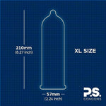 Extra Large Latex Condoms For Men - Odorless, 100% Vegan, Exceptionally Thin, Lubricated, And Clear - Xl 36 Pack