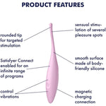 Twirling Joy Connect App Vibrator Sex Toy | Adult Toys For Women | Tip Vibrator + App | Vibrating Sexual Pleasure Device | Stimulation Vibrators | Woman Sextoy (Pink)