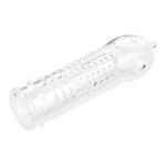 Nubbed Penis Sleeve - Textured Cock Sleeve, Penis Sheath For Intense Stimulation - Flexible, Partner Pleasure, 15Cm (Transparent)