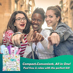 Menstrual Kit All-in-One | Convenience on The Go | Single Period Kit Pack for Travelling, Tweens & Teenagers | Individually Wrapped Feminine Hygiene Products (Butterflies)
