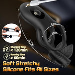 Vibrating Cock Ring Male Sex Toys Penis Ring Vibrator With 9 Vibration Adult Toys For Men Women, App Clitoral Testicle Stimulator Cockring Male Female Couples Sex Toys (Black)