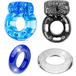 Vibrating Penis Ring Cock Ring Vibrator Silicone G-Spot Stimulating Clitoral Stimulator Penis Erection Enhance Sex Product Adult Male Sex Toy For Longer Harder Stronger (Deep Blue)
