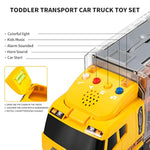 Toddler Toys For 3-9 Years Old Boys, Construction Toys Car Transport Vehicle W/Play Mat, Die-Cast Alloy Engineering Vehicle Gifts For Age 3 4 5 6 Kids Child Boys Girls Birthday Party Favor