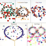 24 Colors Clay Beads Friendship Bracelet Making Kit with Charms