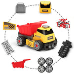 7-In-1 Take-Apart Truck Construction Set – Stem Building Toy W/Drill, Lights & Sounds – Buildable Dump Truck, Excavator & More – Educational Engineering Playset For Kids Ages 3–8