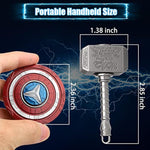 Transformable Fidget Spinner, Metal Hand Hammer Fidgit Toy For Kids Adults, Cool Shield Chain Fingertip Gyro Stress Relief Cube For Office, Stocking Stuffer Gifts For Christmas 2 Pack