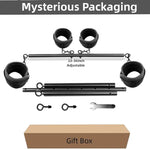 Adjustable Spreader Bar with Hand & Ankle Cuffs – Bondage Restraint Set