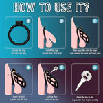 Male Chastity Device Cock Cage - Resin+Abs Chastity Cage For Man Penis Exercise 3D Printed Black Bondage Gear Lightweight Adult Sex Toy With 3 Sizes Rings Invisible Lock And Key