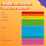 15 Pcs Safari Animal Figurines With 15 Introducing Flashcards, Realistic Zoo Animal Figures Montessori Toys Science Educational Matching Game For Homeschool Preschool Toddler Kids