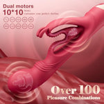 Vibrator Sex Toys Rabbit Vibrators G Spot Dildo With 10×10 Powerful Vibration Modes, Adult Toys For Women Couples With Hollow Bunny Ears For More Precise Clitoral And Vaginal Stimulation