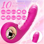 G Spot Vibrator Dildo For Womens Flapping Adult Toys With 10 Modes Sex Toy Clitoral Vibrating Dildo Waterproof Rabbit Vibrators Adult Sex Toys For Women And Couples
