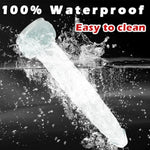 17 Inch Realistic Dildo, Ultra Huge Dildos With Strong Suction Cup And Small Glans For G-Spot Stimulation, Clear Giant Anal Dildo Adult Sex Toys For Women/Men/Couple