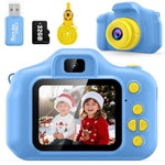 Kids Camera Toys Christmas Birthday Gifts For Boys And Girls Kids Toys 3 4 5 6 7 8 9 Year Old Hd Digital Video Camera For Toddler With 32Gb Sd Card (Blue)