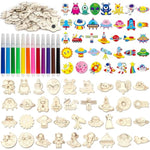 36 Outer Space Wooden Magnet Painting Craft Kit DIY Kids Astronaut Arts Crafts Painting Kit for Kids