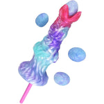 Soft Silicone Made Monster Style Alien Fantasy Ovipositor Dildo Anal Plug Adult Sex Toy Game Tool For Men Women Couple (White&Purple)