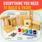 Candy Dispenser Woodworking Kit for Kids, DIY STEM Building Set with Paints & Tools