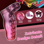 Monster Penis Sleeve Cock Sleeve With Penis Ring, Reusable Penis Extender Male Sex Toys Enhance Male Endurance, Elastic Silicone Penis Pump To Enlarge Prolong For Men & Couples,Red