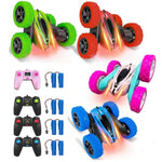 4Pack Remote Control Car ?Rc Car For Kids, 2.4Ghz Rc Stunt Cars With Lights, Drift High Speed 4Wd Off Road Double Sided 360° Rotating Cars For Boys Girls.