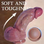 2.7" Diameter Extra Huge Realistic Silicone Dildo, 9.3" Real Skin Thick Giant Dildo With Big Suction Cup And Large Anal Sex, Xxl Fat Dildo With Wide Ball Toy,Suitable For Men And Women