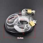 Male Chastity Penis Cage Chastity Device Cock Cage Penis Bondage Fully Restraint Bowl Device Plastic Men'S Virginity Lock 2 Sizes Ring (Black)