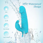 Rabbit Dual Vibrator Adult Sex Toys For Women, Detachable 3-In-1 Powerful Silicone Massager Kit For G-Spot Clit Anal High-Frequency Orgasm, Rechargeable Waterproof Vibrators With 10 Vibrations (Blue)