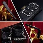 Sex Bondage Bdsm Kit Restraints - Upgrade Restraint Sets With Adjustable Handcuffs Collar Ankle Cuff Dice Beads Anal Plug Adult Games Sex Toys For Men Women And Couples Foreplay | 17Pcs