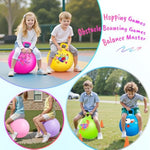 6Pcs Hopper Balls For Kids 3-8, 18In Bouncy Ball With Handle, Sit On Hopping Toys For Sport/School/Team Active Play, Hippity Hop Ball For Indoor Outdoor Games With Pump