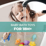 Infant Bath Toys For 18 Months - No Hole Animal Bathtub Toys, Baby Bath Tub Toys
