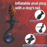 Inflatable Anal Plug Puppy Tail Plug with Adjustable Tail Butt Plug