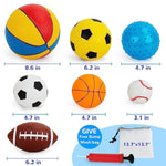 Balls For Toddlers 1-3,Toddler Sports Toys,Set Of 7 Kids Ball Soft Foam Baby Sports Balls- Soccer Ball Basketball Baseball Rugby Bounce Ball Playground Indoor Outdoor Toys Gifts,With Free Bump/Bag