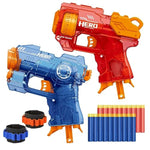 2 Pack Mini Blaster Guns For Nerf, Christmas Stocking Stuffers For Kids, Small Toys Pistols For Boys Toddlers Ages 3-5 5-7 8-12 Year Olds Birthday Gifts - 20 Refill Foam Darts And 2 Wristbands