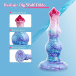 Realistic Dragon Dildo, 10Inch Big Thick Wolf Dildos With Knots Long Dog Silicone Dildo Monster Strap On Anal Dildos Sex Toys For Women Men And Couples