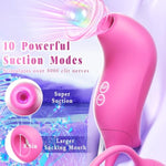 Sucking Vibrator Adult Sex Toys - G Spot Vibrators Sucker App Remote Clitoral Vibrator With 10 * 10 Suction, Clitoris Nipple Stimulator Waterproof Rose Sex Toys For Women Female Couples Pleasure