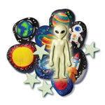 Glow-in-the-Dark Space Rock Painting Kit for Kids, Galaxy Garden Craft Set Ages 5-12