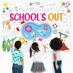 Giant End of School Year Coloring Poster for Kids, Summer Classroom & Party Activity