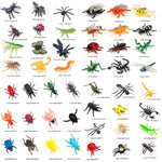 48Pcs Mini Bug Toys Fake Plastic Bugs And Insects For Kids Toddler Halloween Birthday Party Favors Easter Valentines Basket Stuffers Goodie Bag Fillers April Fool'S Day Prank Gifts