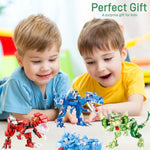 Dinosaur Sets For Boy Age 7 8 9 10 11 12 Years Old, Dragon Building Toy For Kids Christmas Halloween Birthday Gift (4 Set)