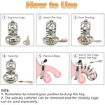 Male Chastity Cage Sex Toys Cock Cage, Metal Chastity Devices With 1.97 Inch Size Ring And Invisible Lock For Men Penis Exercise And Abstinence, Sex Toys For Men