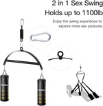 2-in-1 Adjustable Sex Swing for Door & Ceiling with Padded Seat, Supports 650 lbs