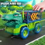 Dinosaur Truck Toys For Kids 3-5 Years, Tyrannosaurus Transport Car Carrier Truck With 8 Dinosaur Figures, Activity Play Mat, Dinosaur Eggs, Trees, Capture Jurassic Play Set For Boys And Girls