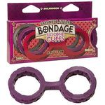 Doc Johnson Japanese Bondage - Silicone Cuffs - Single-Piece Premium Silicone Handcuffs for Soft Bondage or Restraint Play - Small - Purple