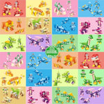 Dinosaur Party Favors For Kids - 24 Pack 72 Kinds Of Animals Building Block Toy Goodie Bags Fillers Classroom Prizes Stuffers Gifts Building Set, Christmas Birthday Gift For Boys Girls Ages 6-12