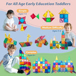Magnetic Building Tiles 100 Pcs Magnets Stacking Kids Toys Stem Sensory Games Educational Construction Toys Christmas Toy Gift For Boys And Girls 3 Year Old Up (Small)